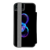 Neon Infinity Symbol mit dem leuchtenden Hummingbi Incipio iPhone Geldbeutel-Hülle (Folio Rückseite)