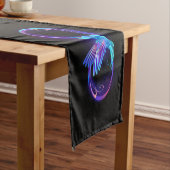 Neon Infinity Symbol mit dem leuchtenden Hummingbi Kurzer Tischläufer (Beispiel)