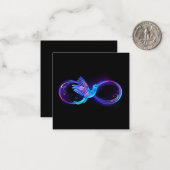 Neon Infinity Symbol mit dem leuchtenden Hummingbi Mitteilungskarte (Vorderseite/Rückseite Beispiel)