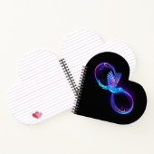 Neon Infinity Symbol mit dem leuchtenden Hummingbi Notizblock (Innenseite)