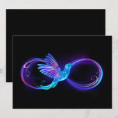 Neon Infinity Symbol mit dem leuchtenden Hummingbi Programm (Vorne/Hinten)