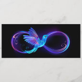 Neon Infinity Symbol mit dem leuchtenden Hummingbi Programm (Vorderseite)