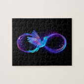 Neon Infinity Symbol mit dem leuchtenden Hummingbi Puzzle (Horizontal)