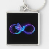 Neon Infinity Symbol mit dem leuchtenden Hummingbi Schlüsselanhänger (Vorne)