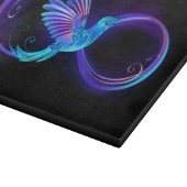 Neon Infinity Symbol mit dem leuchtenden Hummingbi Schneidebrett (Ecke)