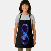 Neon Infinity Symbol mit dem leuchtenden Hummingbi Schürze (Insitu)