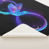 Neon Infinity Symbol mit dem leuchtenden Hummingbi Sherpadecke (3/4)