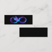 Neon Infinity Symbol mit dem leuchtenden Hummingbi Telefonnummerkarte (Vorne/Hinten)