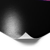 Neon Infinity Symbol with Glowing Hummingbird Fotodruck (Ecke)