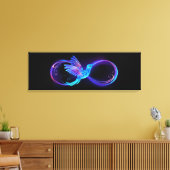 Neon Infinity Symbol with Glowing Hummingbird Leinwanddruck (Insitu (Wohnzimmer))