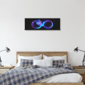 Neon Infinity Symbol with Glowing Hummingbird Leinwanddruck (Insitu (Schlafzimmer))