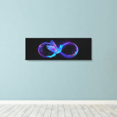 Neon Infinity Symbol with Glowing Hummingbird Leinwanddruck (Insitu (Holzboden))