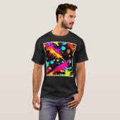 Neon Ink Splash Design T-Shirt (Vorne ganz)
