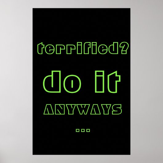 Neon Inspiration Zitat Text Poster (Vorne)