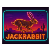 Neon Jackrabbit Poster (Vorderseite)