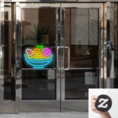 Neon Japanese Ramen Noodles Restaurant Fensteraufkleber (Büro Tür)