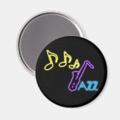 Neon Jazz Bar Sign Magnet (Vorderseite/Rückseite)