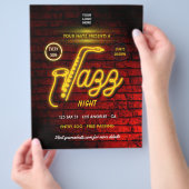 Neon Jazz Music Festival hinzufügen Logo und Foto Flyer (Hand)