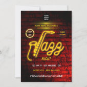 Neon Jazz Music Festival - Logoeinladung Einladung (Vorderseite)