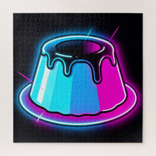 Neon-Jelly-Glow-Dessert-Kunst Puzzle