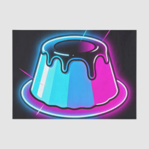 Neon-Jelly-Glow-Dessert-Kunst Seidenpapier