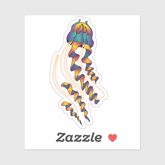 Neon Jellyfish Aufkleber (Blatt)