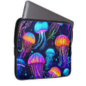Neon Jellyfish Dreams Laptopschutzhülle (Vorne Rechts)