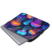 Neon Jellyfish Dreams Laptopschutzhülle (Vorne Knopf)