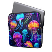 Neon Jellyfish Dreams Laptopschutzhülle (Vorderseite Links)