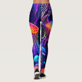 Neon Jellyfish Dreams Leggings (Rückseite)