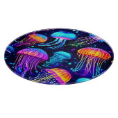 Neon Jellyfish Dreams Schneidebrett (Ecke)