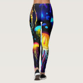Neon Jellyfish Dreamscape Leggings (Rückseite)
