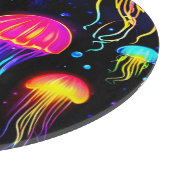 Neon Jellyfish Dreamscape Schneidebrett (Ecke)