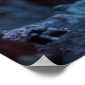 Neon Jellyfish GlowUnderwater Höhle Poster (Ecke)