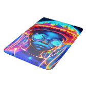 Neon Jellyfish Kindervision Badematte (Schrägansicht)