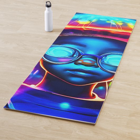 Neon Jellyfish Kindervision Yogamatte (Beispiel)