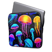 Neon Jellyfish Laptopschutzhülle (Vorderseite Links)