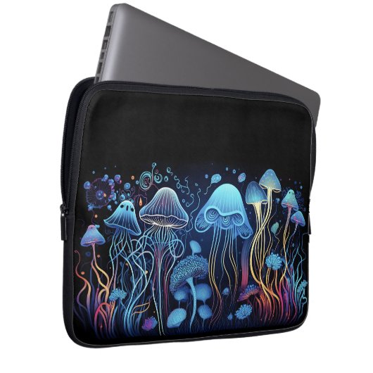 Neon Jellyfish Laptopschutzhülle (Vorne Rechts)