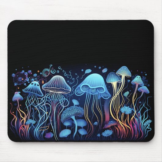 Neon Jellyfish Mousepad (Vorne)