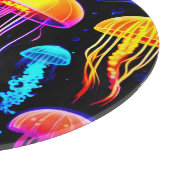 Neon Jellyfish Schneidebrett (Ecke)