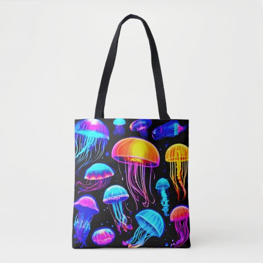 Neon Jellyfish Tasche (Vorderseite)