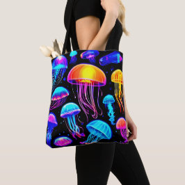 Neon Jellyfish Tasche
