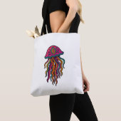 Neon Jellyfish Tote Bag – Trippy Sea Vibes Tasche (Von Nahem)