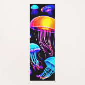 Neon Jellyfish Yogamatte (Vorderseite)