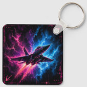 Neon Jet Flug Schlüsselanhänger (Rückseite)