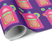 Neon Jukebox Geschenkpapier (Rolleneckpunkt)