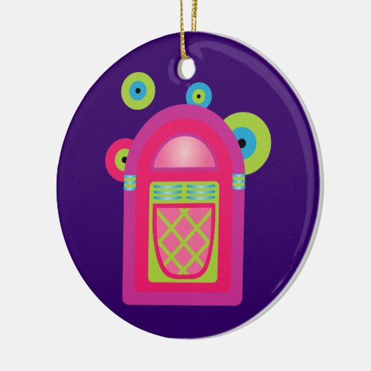 Neon Jukebox Keramik Ornament (Links)