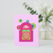 Neon Jukebox Postkarte (Stehend Vorderseite)