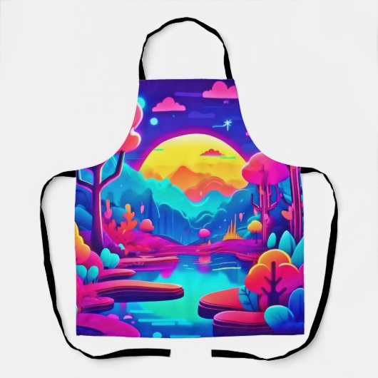 Neon Jungle Dream Schürze (Vorderseite)