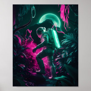 Neon Jungle Explorer Poster